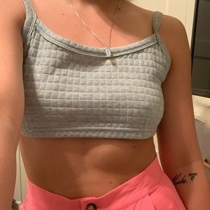 Grey crop top